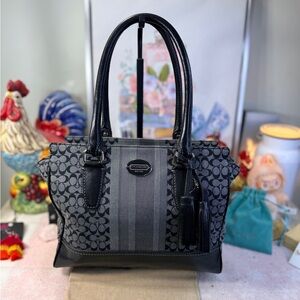 Coach Legacy Signature Stripe Candace Carryall